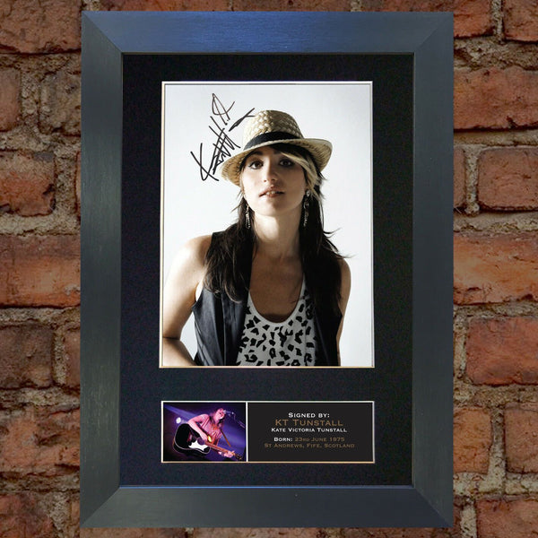 KT TUNSTALL Mounted Signed Photo Reproduction Autograph Print A4 356