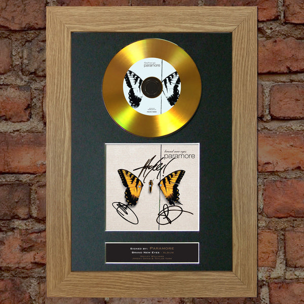 #119 GOLD DISC PARAMORE Brand New Eyes Album Signed Autograph Mounted Repro A4