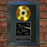 #96 GOLD DISC PINK FLOYD Dark Side of The Moon Signed Autograph Mounted Repro A4