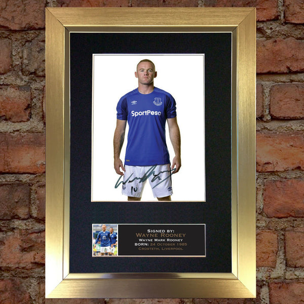 WAYNE ROONEY #2 Everton Mounted Signed Photo Reproduction Autograph Print A4 660