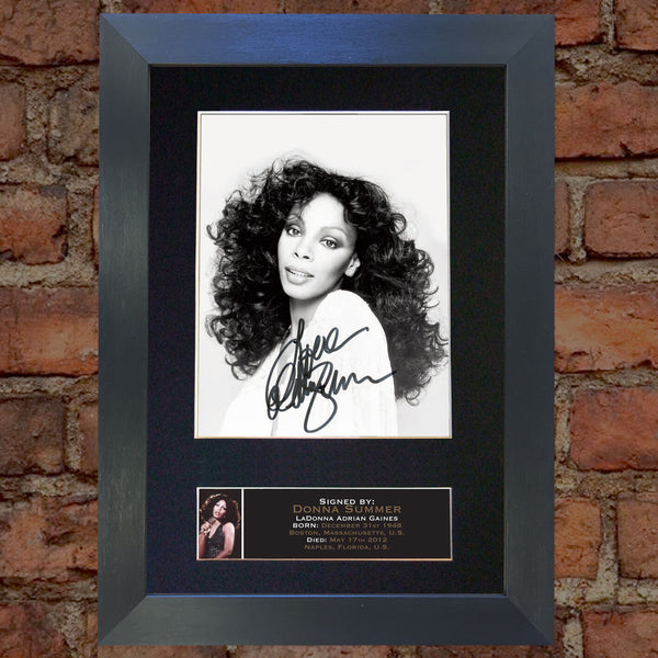DONNA SUMMER Very Rare Quality Autograph Mounted Signed Photo PRINT A4 666