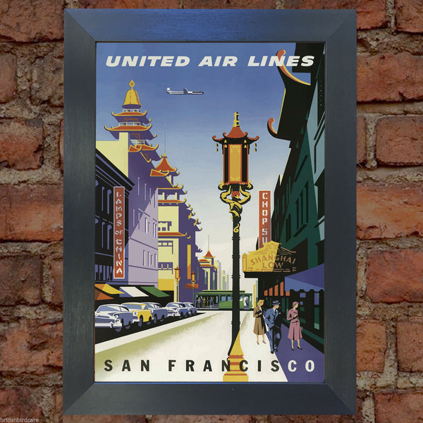 SAN FRANCISCO #1 VINTAGE RETRO TRAVEL Poster Nostalgic Home Print Wall Decor #66