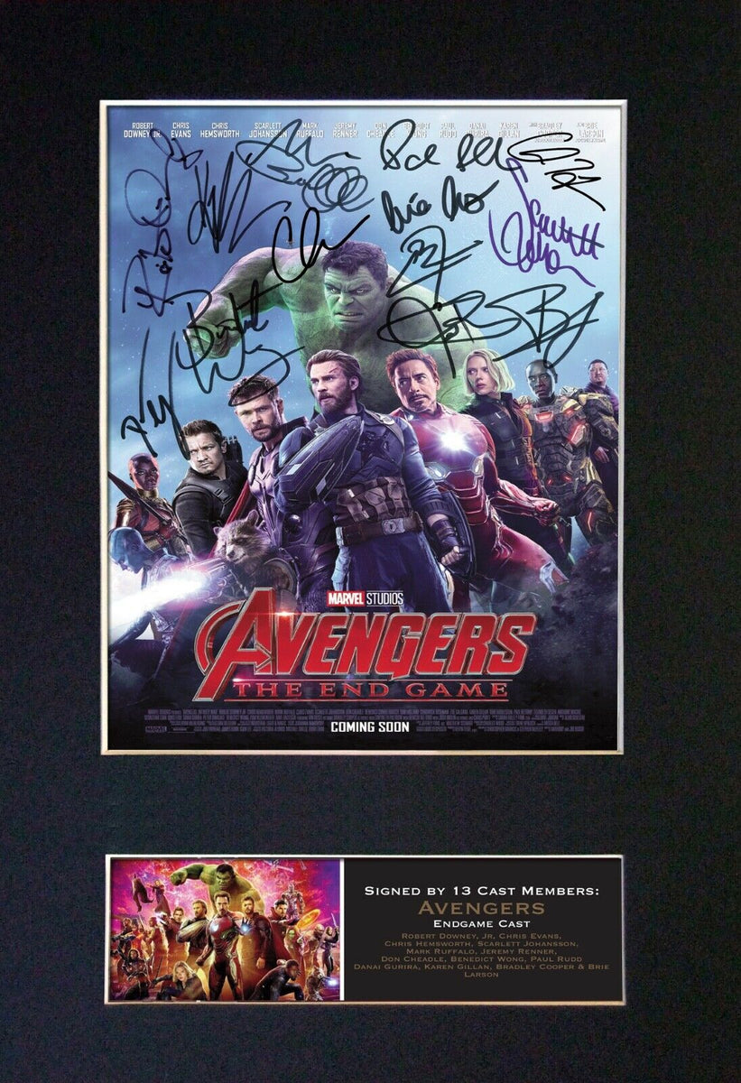 AVENGERS Endgame Quality Autograph Mounted Signed Photo RePrint Poster ...