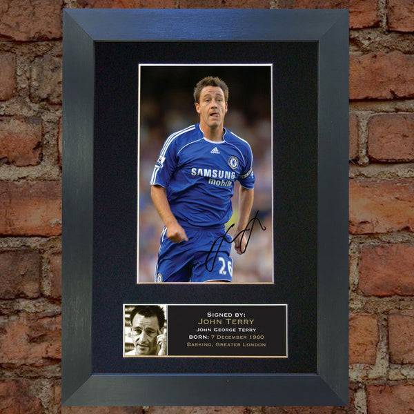 JOHN TERRY (CHELSEA) Autograph Mounted Photo Reproduction QUALITY PRINT A4 39