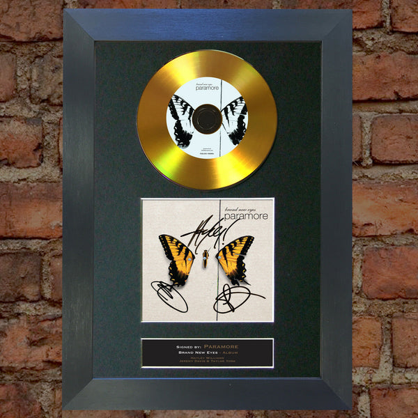#119 GOLD DISC PARAMORE Brand New Eyes Album Signed Autograph Mounted Repro A4