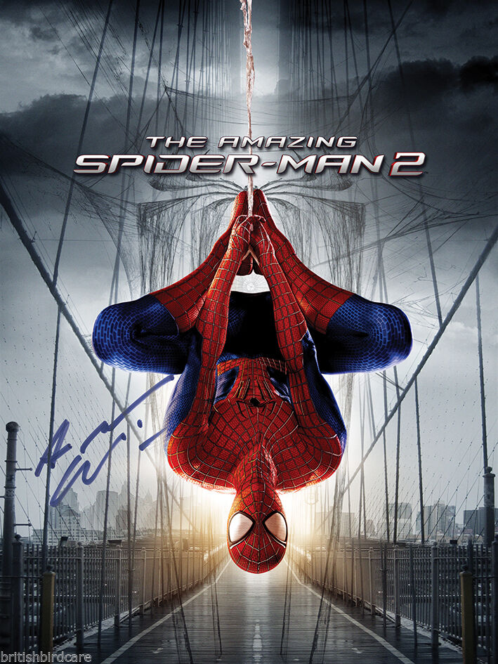 The Amazing Spiderman Andrew Garfield Signed Movie Film Poster A2 Size  59x42cm