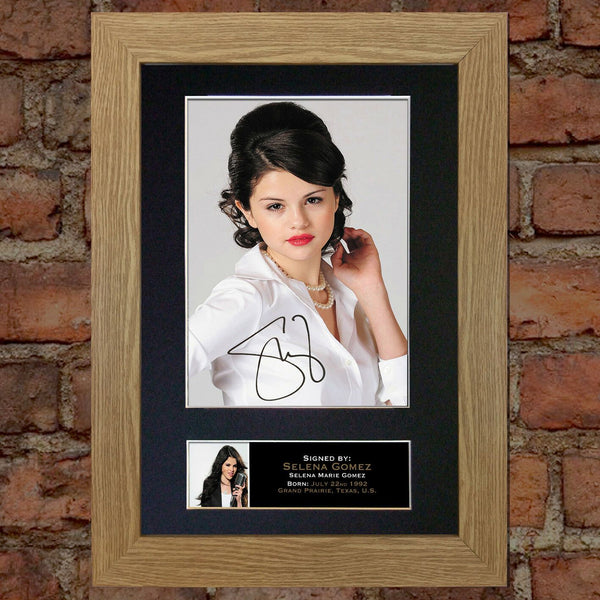 SELINA GOMEZ Mounted Signed Photo Reproduction Autograph Print A4 215