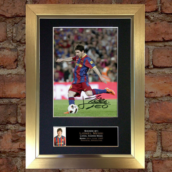 LIONEL MESSI No1 Autograph Mounted Signed Photo Reproduction Print A4 141