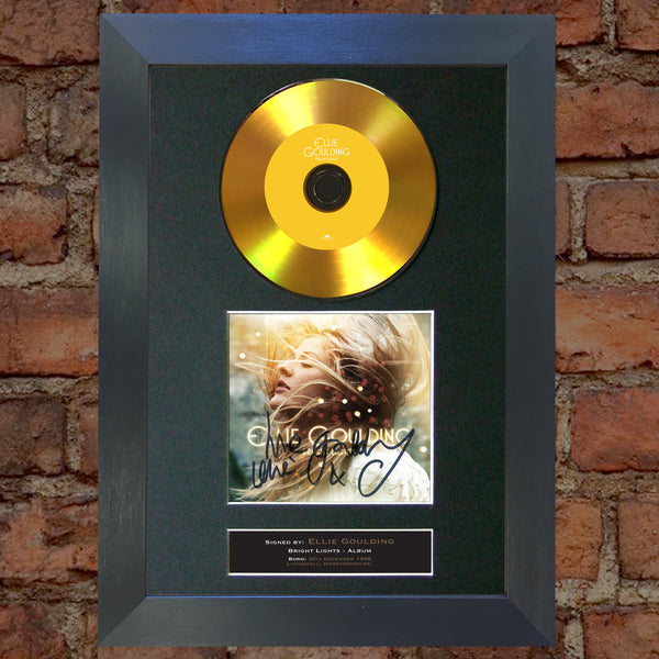 #Ellie Goulding - Bright Lights GOLD DISC Cd Album Signed Autograph Mounted Print