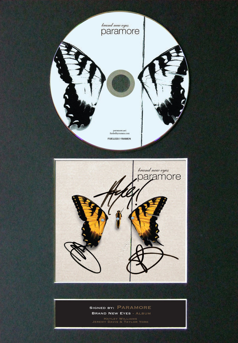 Paramore サイン入りCD PARAMORE Brand New Eyes Album Signed CD COVER MOUNTED A4 Autograph