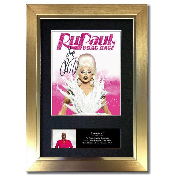 RuPaul Drag Queen Signed Mounted Quality Printed Photo A4 Autograph #845