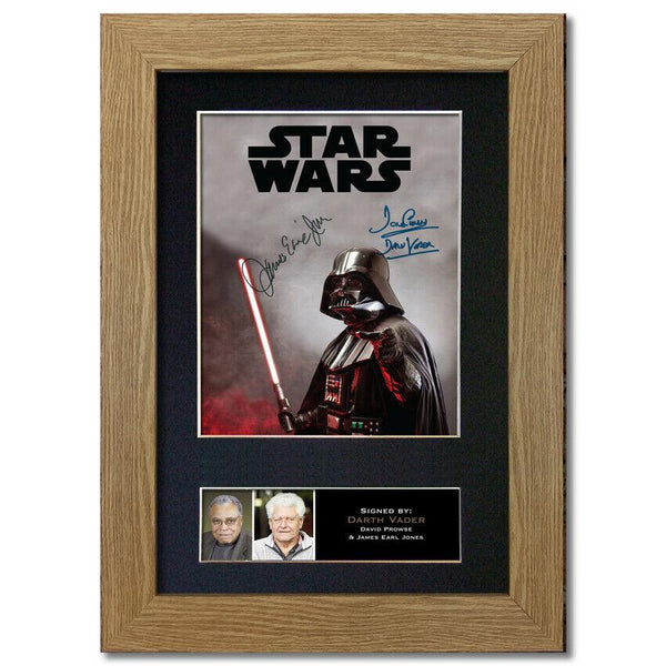 Star Wars Darth Vader Dave Prowse & James Earl Jones Signed Autograph Print 838