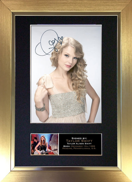 Taylor Swift Signed Autograph Quality Mounted Photo Repro A4 Print 258