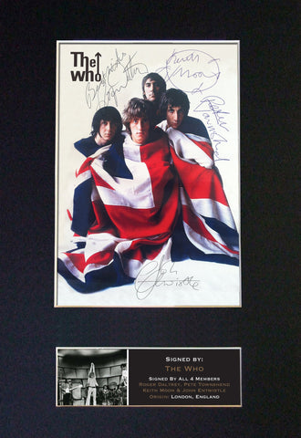 THE WHO Keith Moon Signed Autograph Rare Mounted Photo Repro A4 Print 448