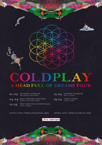 Coldplay - A Head Full Of Dreams Tour Poster #1