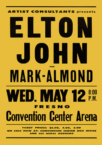 Elton John Plus Mark Almond Poster #1