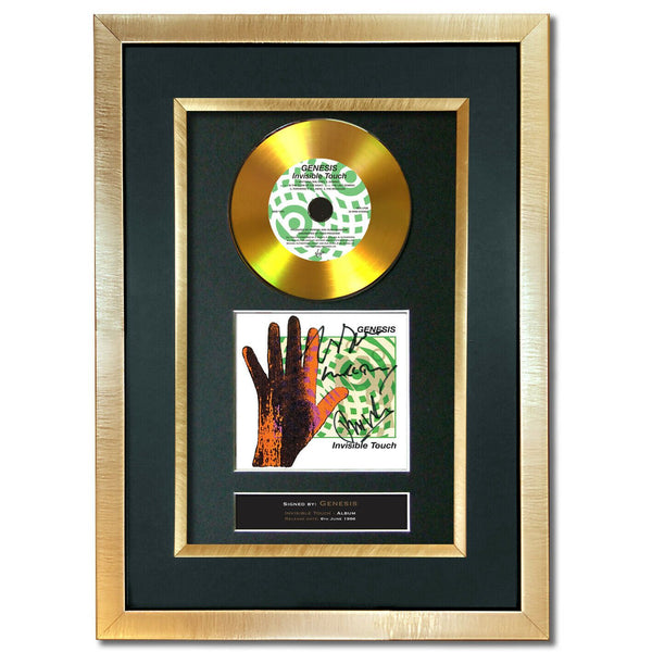 #197 GOLD DISC GENESIS Invisible Touch Cd Signed Autograph Mounted Reprint A4 