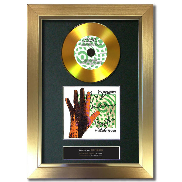 #197 GOLD DISC GENESIS Invisible Touch Cd Signed Autograph Mounted Reprint A4 