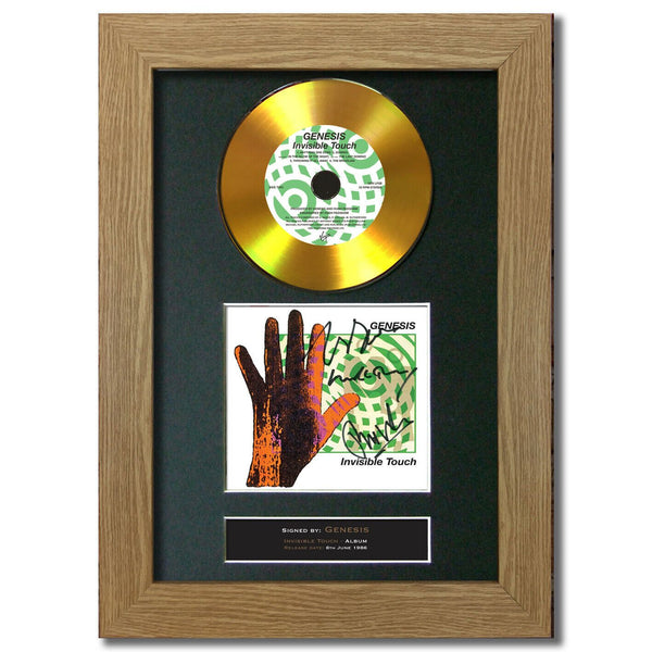 #197 GOLD DISC GENESIS Invisible Touch Cd Signed Autograph Mounted Reprint A4 
