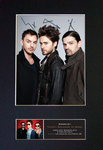 30 SECONDS TO MARS Quality Autograph Mounted Signed Photo PRINT A4 435