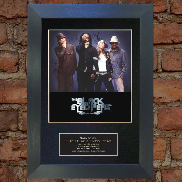 BLACK EYED PEAS Mounted Signed Photo Reproduction Autograph Print A4 205