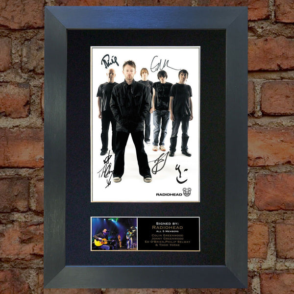 RADIOHEAD Mounted Signed Photo Reproduction Autograph Print A4 325