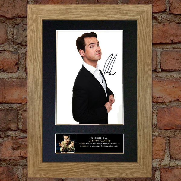 JIMMY CARR Autograph Mounted Photo Reproduction QUALITY PRINT A4 131