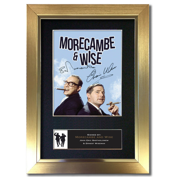 Morcombe and Wise Photo Autograph Mounted Repro Signed Print A4 809