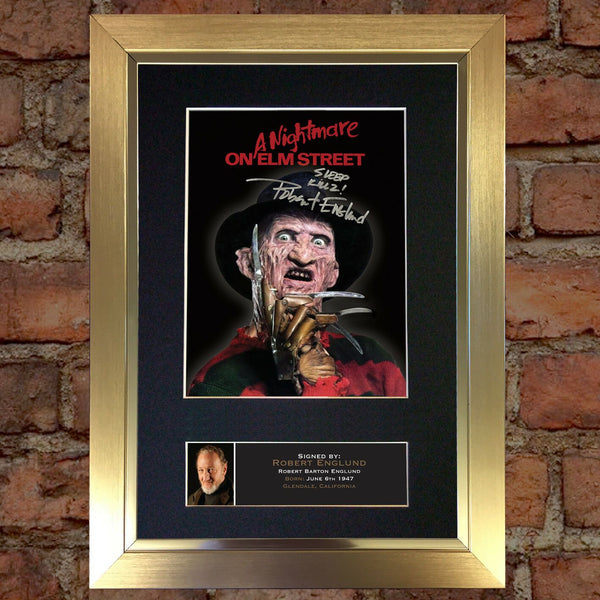 ROBERT ENGLUND Freddie Kruger Autograph Mounted Photo REPRO QUALITY PRINT A4 381