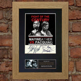 Manny Pacquiao & Floyd Mayweather Autograph Mounted Signed Photo PRINT A4 563