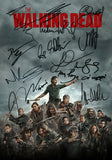 #2 WALKING DEAD Series 8 Autograph FILM MOVIE POSTER Print Signed by 13 of Cast