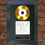 #128 GOLD DISC JAY Z The Hits Collection Album Signed Autograph Mounted Repro A4