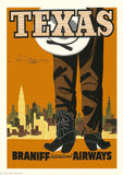TEXAS VINTAGE RETRO TRAVEL Poster Nostalgic Home Print Wall Art Decor #71