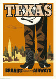 TEXAS VINTAGE RETRO TRAVEL Poster Nostalgic Home Print Wall Art Decor #71