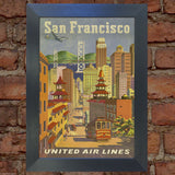 SAN FRANCISCO #2 VINTAGE RETRO TRAVEL Poster Nostalgic Home Print Wall Decor #67