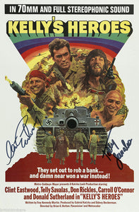 KELLYS HEROES Clint Eastwood Telly Savalas Quality Signed Autograph MOVIE POSTER