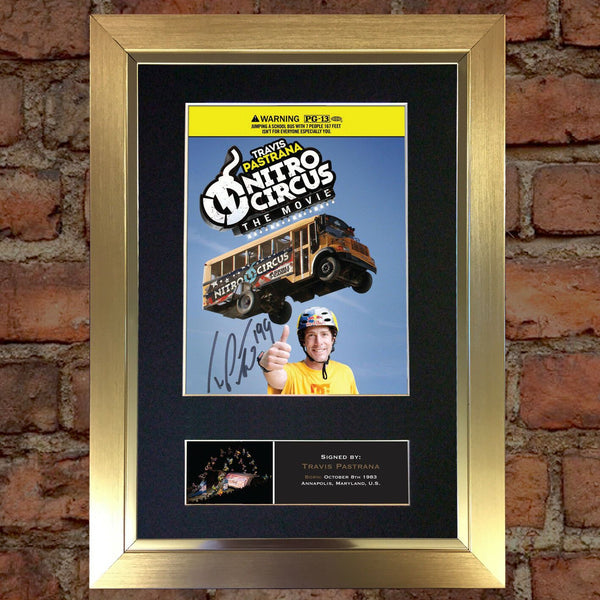 TRAVIS PASTRANA Nitro Circus Signed Autograph Mounted Photo Repro A4 Print 454