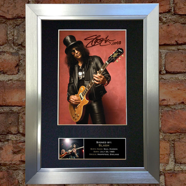SLASH Mounted Signed Photo Reproduction Autograph Print A4 95