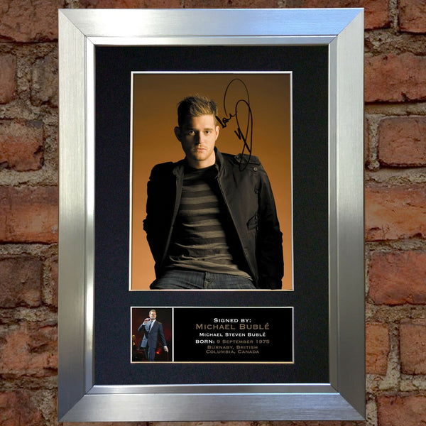 MICHAEL BUBLE Mounted Signed Photo Reproduction Autograph Print A4 86