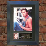 PATRICK SWAYZE Mounted Signed Photo Reproduction Autograph Print A4 4