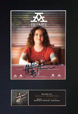 ASHLEY MCBRYDE Photo Autograph Mounted Repro Signed Framed Print A4 785