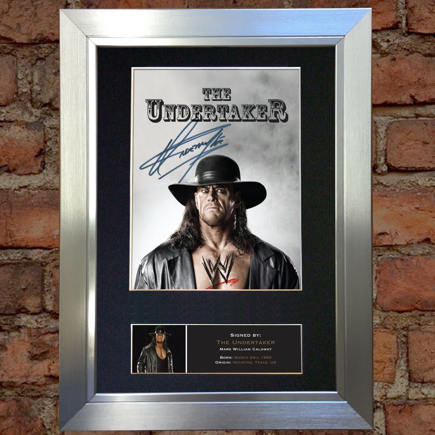 HWC Trading FR A3 The Ultimate Warrior Wrestling Regali Stampati Autografo Firmato Immagine Per WWE & WWF Memorabilia Tifosi - A3 Framed - 2