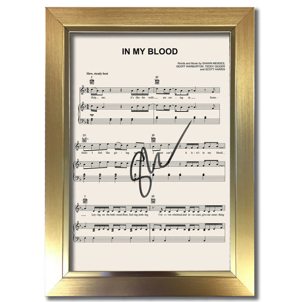 Shawn Mendes In My Blood Signed Music Sheet Album Autograph Print #805
