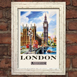 LONDON #1 VINTAGE RETRO TRAVEL Poster Nostalgic Home Art Print Wall Decor #48