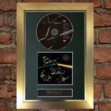 PINK FLOYD Dark Side Of The Moon RARE Signed Cd MOUNTED A4 Autograph Print (60)