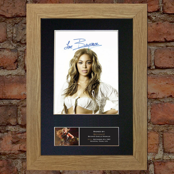 BEYONCE #2 Signed Autograph Mounted Photo REPRODUCTION PRINT A4 440