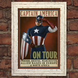 CAPTAIN AMERICA ON TOUR Comic Poster Reproduction Vintage Wall Art Print #5