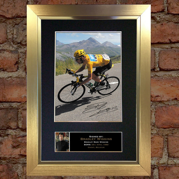 BRADLEY WIGGINS Mounted Signed Photo Reproduction Autograph Print A4 277