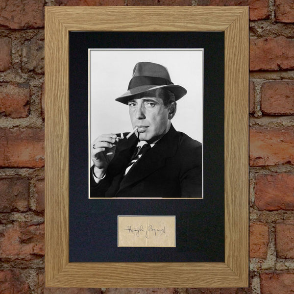 HUMPHREY BOGART Mounted Signed Photo Reproduction Autograph Print A4 23