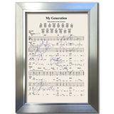 The Who My Generation Signed Music Sheet Album Autograph Print #806